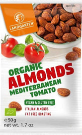 Geroosterde amandelen, tomaten-kruidensmaak, glutenvrij BIO 50 g - LANDGARTEN